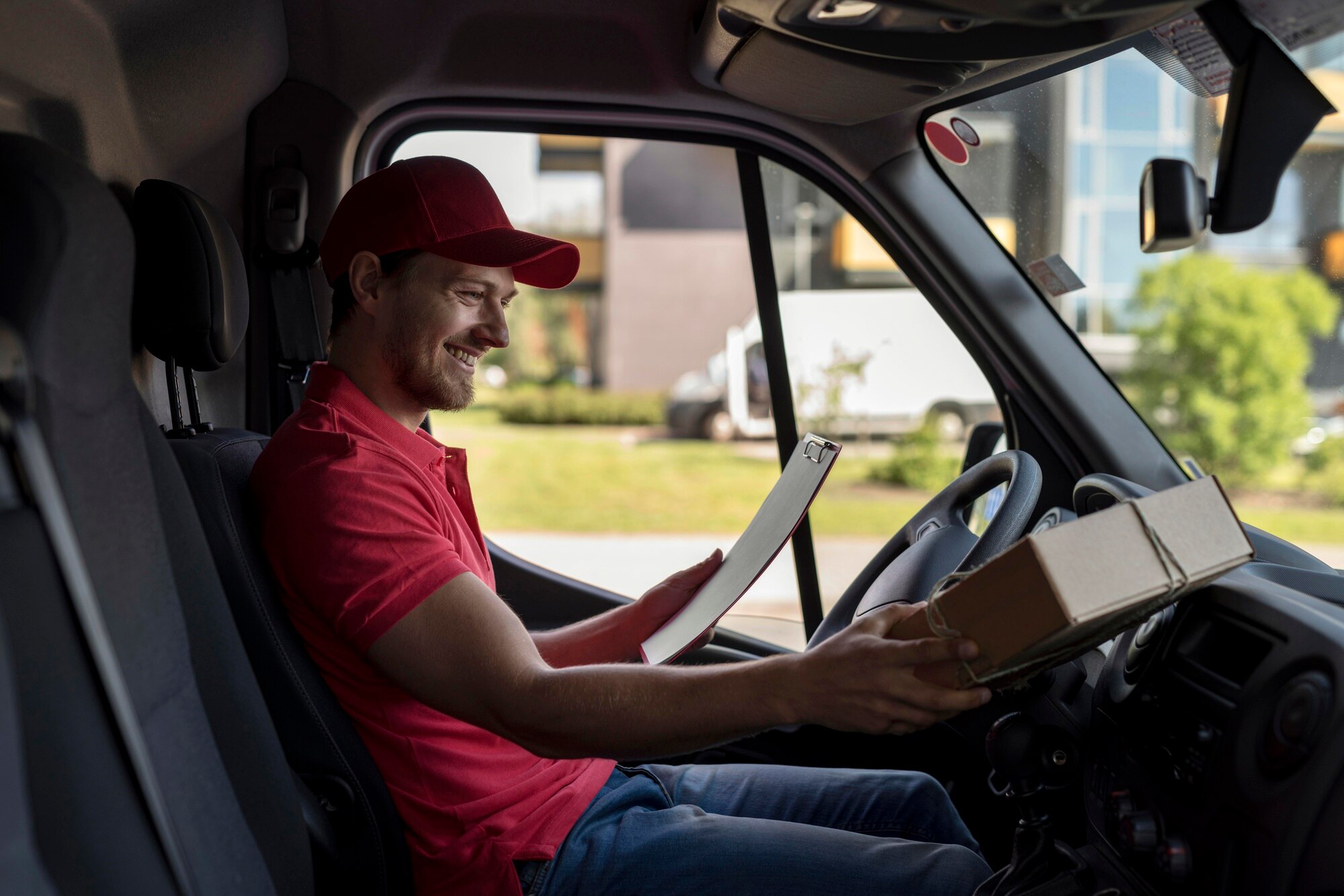 hombre-lista-comprobacion-paquete